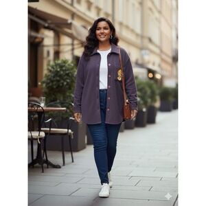 Looney Tunes Warner‎ Bros Vintage Tweety Pie Purple Fleece Shirt 26W 28W